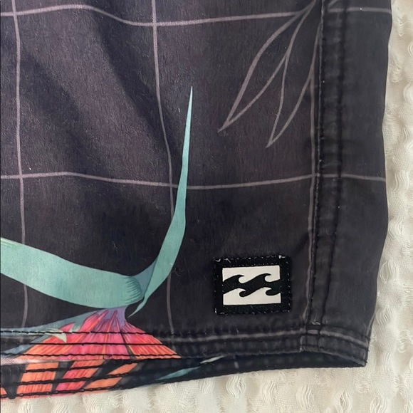 Billabong Black Tropical Kids Swim Trunks - Picture 2 of 6